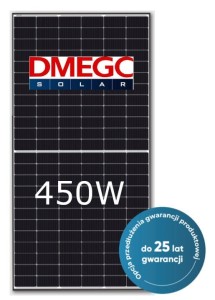 Moduł 450W - DMEGC DM450M6-72-HBW HALF CUT CZARNA RAMA 35MM