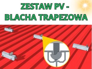 Zestaw fotowoltaiczny  blacha trapezowa (od 2,46kW)