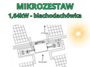  Mikrozestaw 1,64kW blachodachówka (do rozbudowy instalacji)